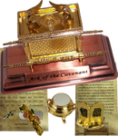 Holy Land Market The Ark of The Covenant Gold Plated (Small, Ark and Contents) With Special Explanation Card for Ark and Contents