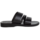 Mercado Tierra Santa Sandalias/Deslizadores de cuero bíblicos para hombres/mujeres de Jesús desde Jerusalén (Negro de Nazaret)
