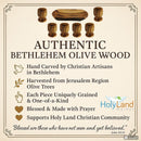 Holy Land Market Meal That Heals Olive Wood Communion Set - Six Cups and one Large Bread Plate