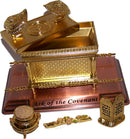Holy Land Market The Ark of The Covenant Gold Plated (Small, Ark and Contents) With Special Explanation Card for Ark and Contents