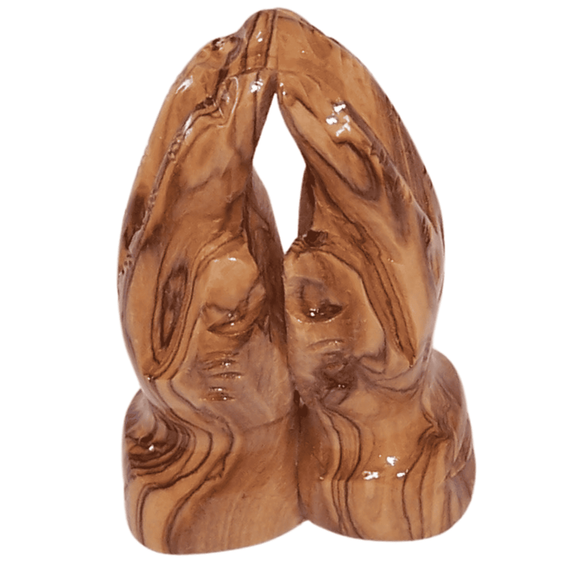 Holy Land Market Olivewood Praying Hands (6-9 cm or 2.5 to 3.5 Inch) - Small Hands