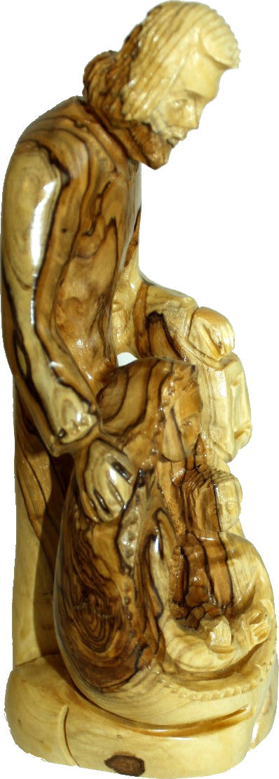 Holy Land Market Olive Wood Holy Family Statue (8.5 Inches)