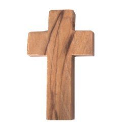 35x22 mm olive wood stamped rosary cross (1.4x.9")