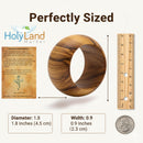 Holy Land Market Hand-Carved Olive Wood Napkin Rings - Set of 6 - Holy Land Bethlehem Wood (Ring is 1.8 Inches in Diameter and 0.9 Inches high)