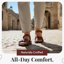 Holy Land Market Men/Women Biblical Jesus Leather Sandals/Slides From Jerusalem (Yousef Style)