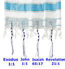 Holy Land Market Grafted IN - Messianic Christian Prayer Shawl/Tallit Prayer Shawl - Creation and Restoration Talit (Black)