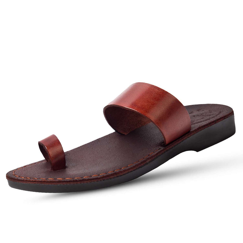 Holy Land Market Men/Women Biblical Jesus Leather/Suede Sandals/Slides From Jerusalem (Suede IV)