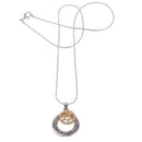 Shema Israel loop with Star of David and stones necklace with long chain by Holy Land Market