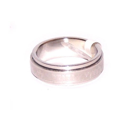 'Ani LeDodi Veh Dodi Li' Stainless steel Spinning Ring ( Size ) thick