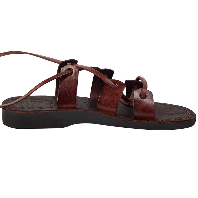 Holy Land Market Men/Women Biblical Jesus Leather/Suede Sandals/Slides From Jerusalem (Style V)