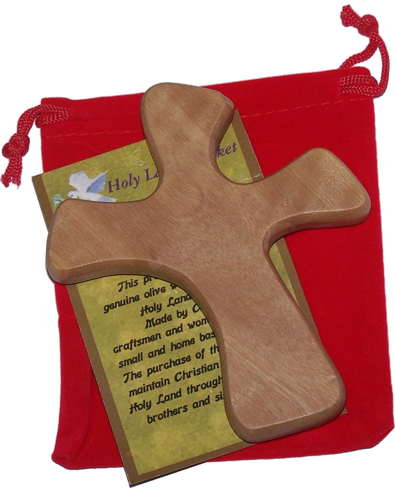 Hand Cross that will sit in your hand comfortably - plain model ( 4.5 x 3.75 Inches )