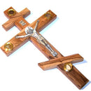 Thick olive wood Russian Orthodox or three-bar Eastern Cross / Crucifix - Also known as the Patriarchal Cross - 25cm or 10 inches