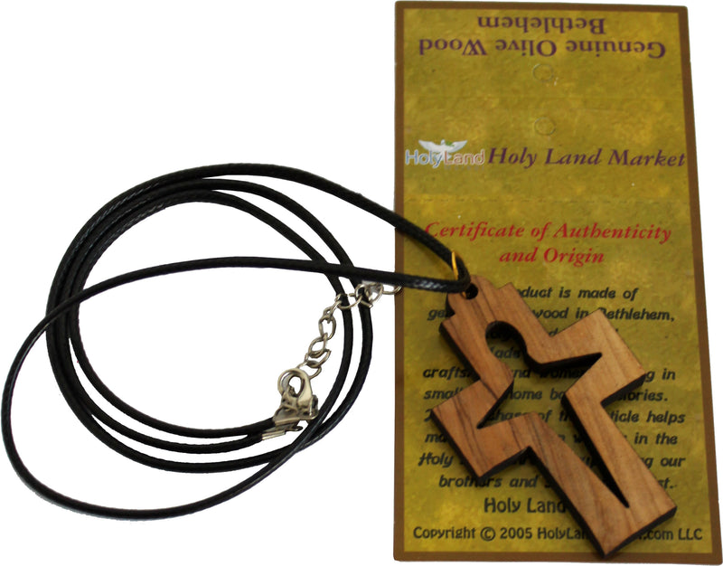 Olive Wood Cross Risen Christ (2.5 Inches)