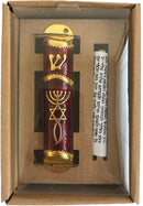 Holy Land Market Messianic Seal Mezuzah case - 4.1 Inch with Scroll Included