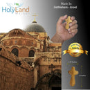 Holy Land Market Small Olive Wood Pocket / Holding Crosses With Certificates (2.5 Inches).