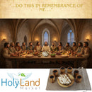 Juego de 6 Copas de Comunión de Madera de Olivo y Plato Kiddush - Juego de Comunión Tallado a Mano en Belén – para Culto en la Iglesia, Pastores y Ministerios