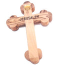 Small grade A Olive wood 14 Stations Crucifix with Mother of Pearls Layer on top ( 13.5 cm or 5.2 inches )