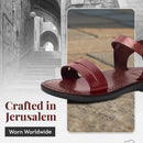 Holy Land Market Men/Women Biblical Jesus Leather Sandals/Slides From Jerusalem (Samaria Style I)