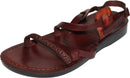 Holy Land Market Men/Women Biblical Jesus Leather/Embroidered Sandals/Slides From Jerusalem (Moses  Style)