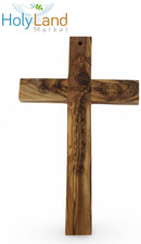 Cruz de madera de olivo de Belén del Mercado de la Tierra Santa con certificado y tarjeta de oración del Señor