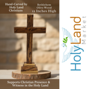 Holy Land Market Standing or Table Altar Olive Wood Cross