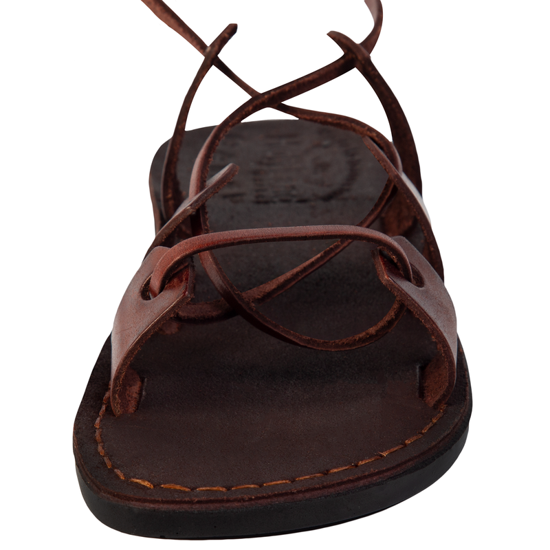 Holy Land Market Unisex Adults/Children Genuine Leather Biblical Sandals/Flip Flops/Slides/Slippers  (Jesus) Suede V