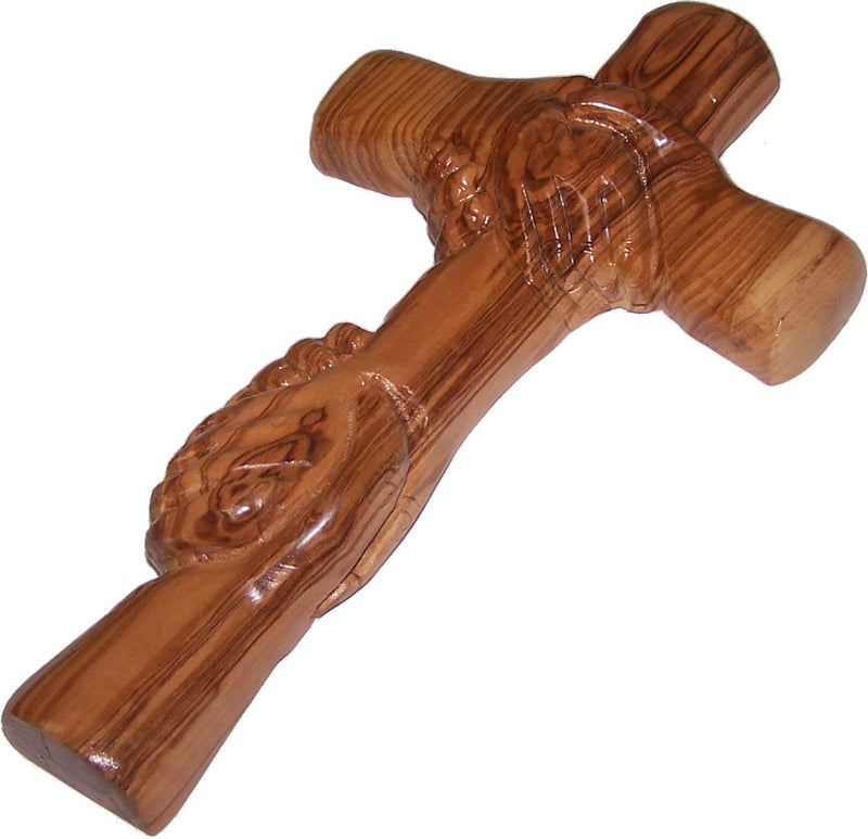 Holy Land Market Olive Wood Reconciliation Cross (19.5 cm OR 7.85 Inches)