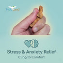 Holy Land Market Olive Wood Pocket Fidget Worry Thumb Crosses – Hand-Carved Prayer Crosses with Certificates & Velvet Pouches for Anxiety and Stress Relief