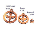 Fish and Cross Olive wood Laser pendant (8cm or 3.15" long )