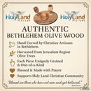 Holy Land Market Olive Wood Communion Cups & Plate Set Kiddush & Holding Tray - Communion Set Hand-Carved in Bethlehem – for Church Worship, Pastors & Ministries (Round Bowl + 2 Large Goblets + Tray)