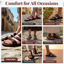 Sandalias/Deslizadores de Cuero Bíblicos para Hombres/Mujeres de Jesús del Mercado de Tierra Santa Desde Jerusalén (Estilo Belén II)