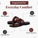 Sandalias/deslizadores bíblicos de cuero para hombres/mujeres de Jerusalén (Jesús - Estilo de dedo I)