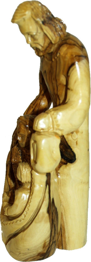 Holy Land Market Olive Wood Holy Family Statue (8.5 Inches)