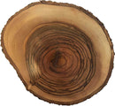 Holy Land Market Large Hand Carved Olive Wood Natural Coaster Set of 4 coasters/trivets (about 4.5-6 Inches each) - Asfour Outlet Trademark