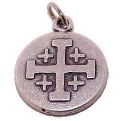 Mater Dolorosa / Jerusalem Cross Medal - Grade A Pewter (1.5cm or 0.6")