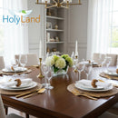 Holy Land Market Hand-Carved Olive Wood Napkin Rings - Set of 6 - Holy Land Bethlehem Wood (Ring is 1.8 Inches in Diameter and 0.9 Inches high)