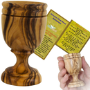 Holy Land Market Communion Wine Cup - Olive Wood-MED (3 inches tall). Great details and work on each.