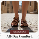 Holy Land Market Men/Women Biblical Jesus Leather Sandals/Slides From Jerusalem (Jesus Style IV)