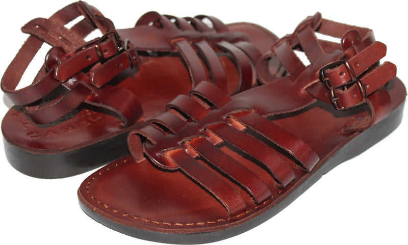 Holy Land Market Men/Women Biblical Jesus Leather Sandals/Slides From Jerusalem (Jeremiah Style)