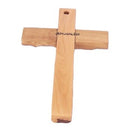 Holy Land Market Olive Wood Cross from Bethlehem with a Certificate and Lord Prayer Card
