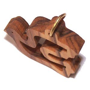 Holy Spirit Olive wood Dove Laser (6cm or 2.36" long )