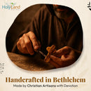 Holy Land Market Small Olive Wood Pocket / Holding Crosses With Certificates (2.5 Inches).
