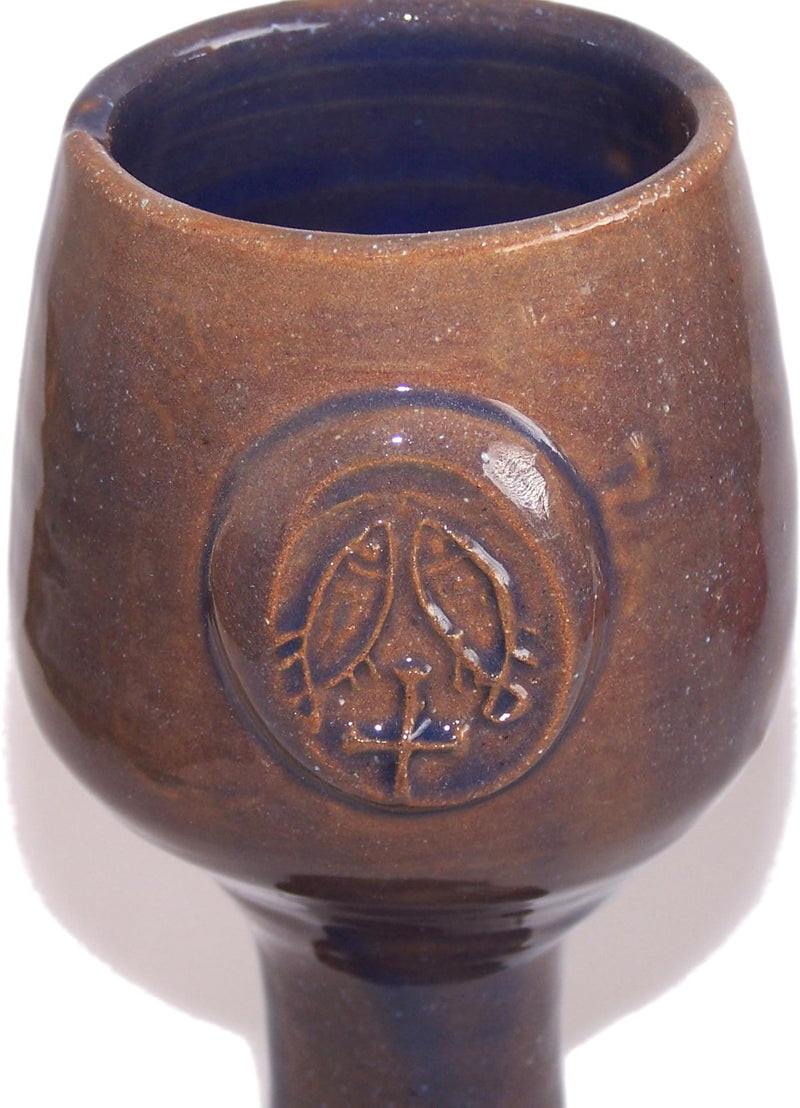 Holy Land Market Terra Cotta Biblical Wine Goblet Communion Chalice