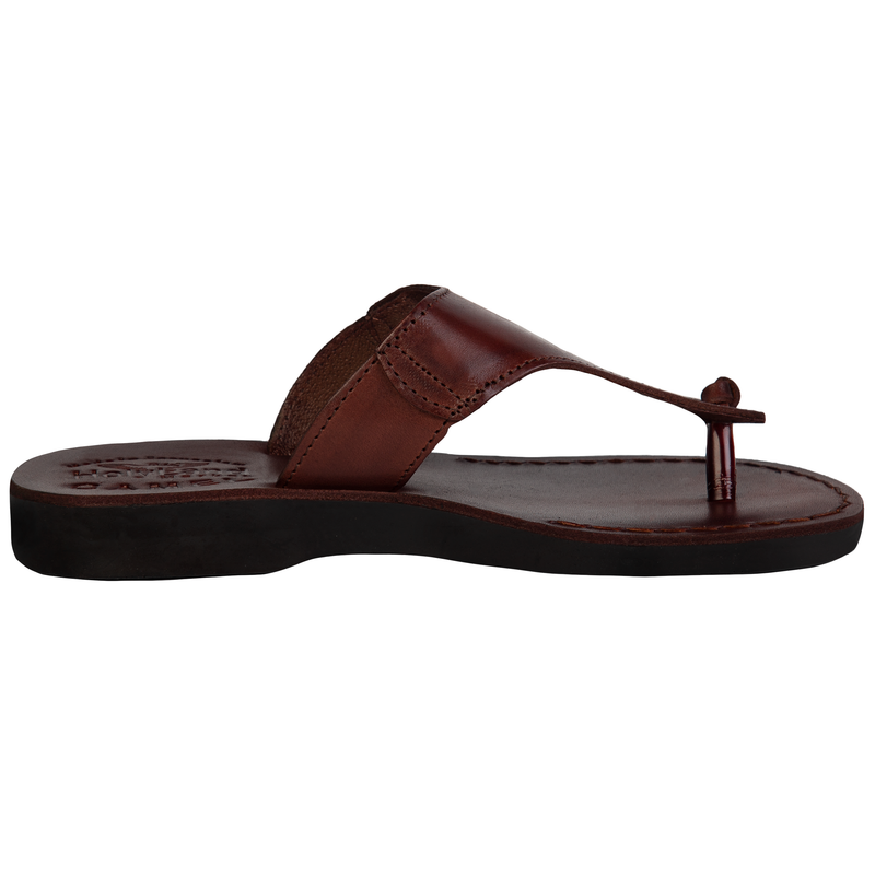 Holy Land Market Men/Women Biblical Jesus Leather Sandals/Slides From Jerusalem (Jerusalem Style IV)