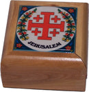 Caja de Primera Comunión del Mercado de Tierra Santa - Caja de rosario - Madera de olivo de Belén