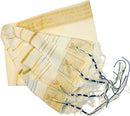Holy Land Market Mens Messianic Shawl/Tallit - The Messiah Tallit (All White/Gold, 72x36 Inches)