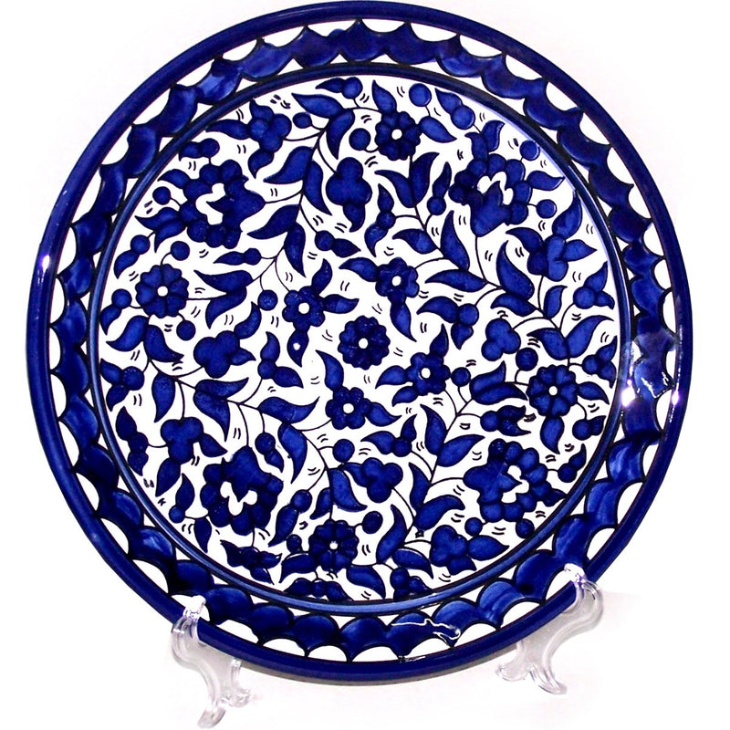 Armenian Ceramic Decorative Dinner or Display Plate - 10.5 Inches - Asfour Outlet Trademark