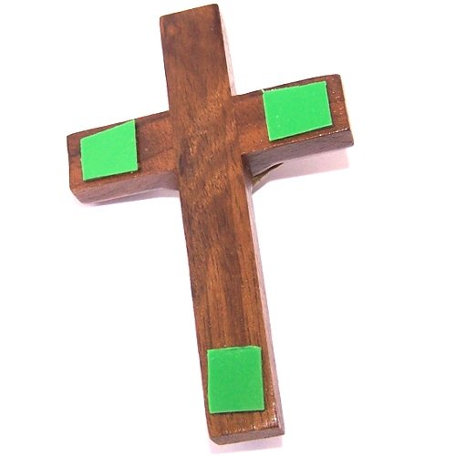 Wooden wall/glass/car/Frig. Crucifix with stickers - small and thick (7.