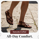 Holy Land Market Men/Women Biblical Jesus Leather Sandals/Slides From Jerusalem (Yashua Style III)