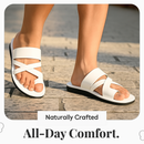 Holy Land Market Men/Women Biblical Jesus Leather Sandals/Slides From Jerusalem (White Shepherd's Field II)